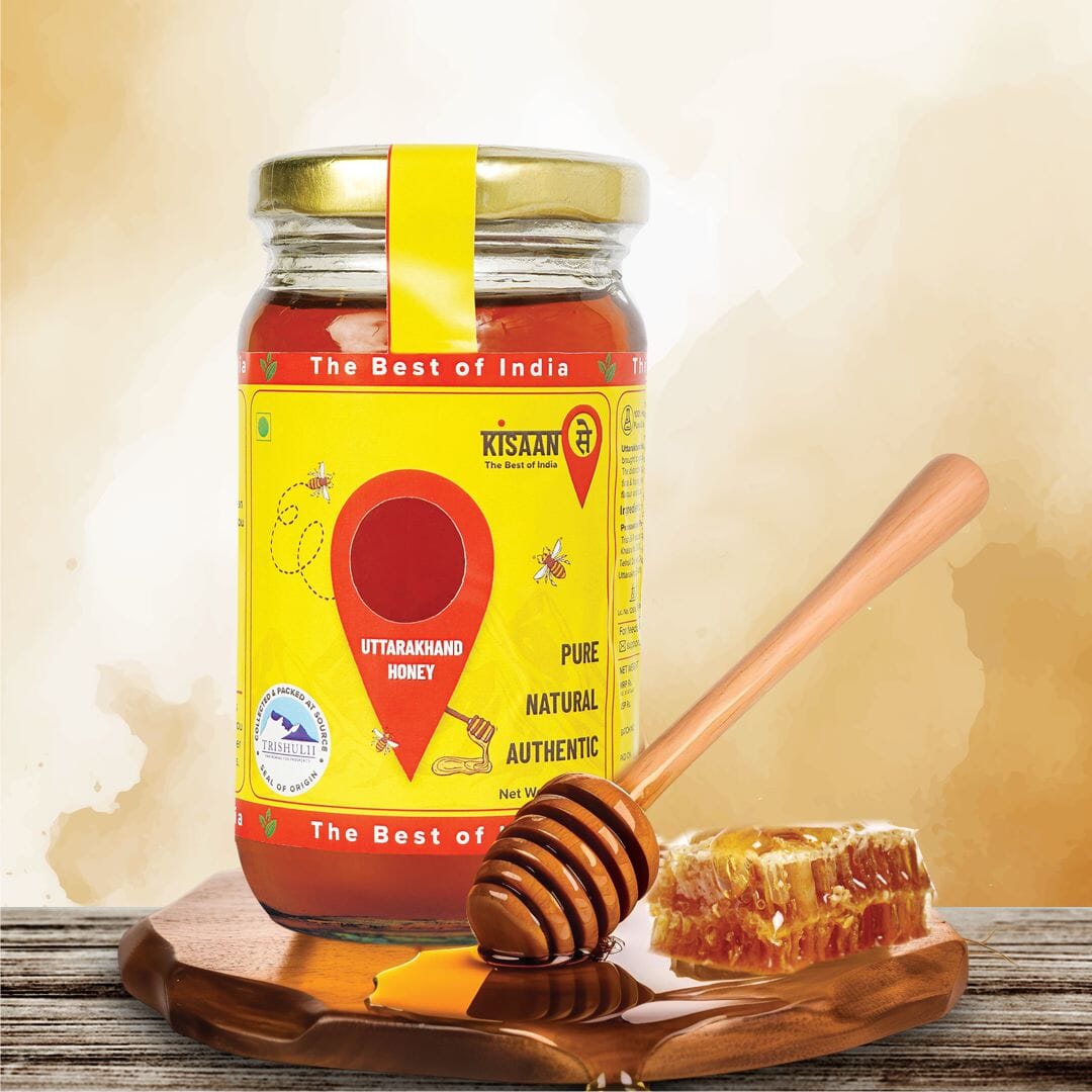 Uttarakhand Honey | Direct from Himalayan Corbett & Rajaji forest environs | 100% Pure & Tested | No Added Sugar - KisaanSay